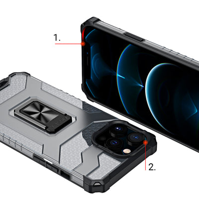 Crystal Ring Case Kickstand Tough Rugged Cover for iPhone 13 Pro Max green — Hurtel