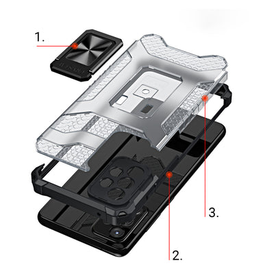 Crystal Ring Case Kickstand Tough Rugged Cover for Samsung Galaxy A72 4G black — Hurtel