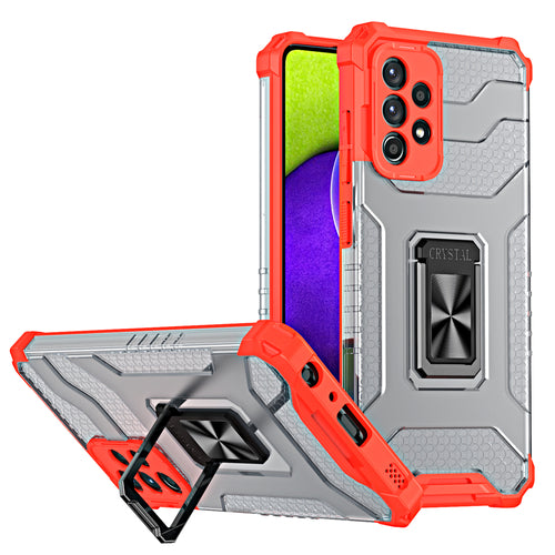Crystal Ring Case Kickstand Tough Rugged Cover for Samsung Galaxy A72 4G red — Hurtel