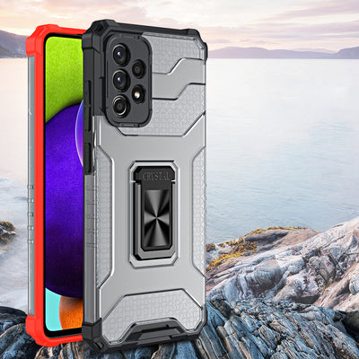 Crystal Ring Case Kickstand Tough Rugged Cover for Samsung Galaxy A72 4G red — Hurtel