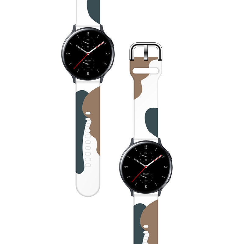 Strap Moro for Samsung Galaxy Watch 40 / 41 / 42 / 43 / 44 mm silicone bracelet watch band - pattern 1 — Hurtel