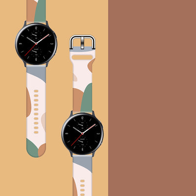 Strap Moro for Samsung Galaxy Watch 40 / 41 / 42 / 43 / 44 mm silicone bracelet watch band - pattern 11 — Hurtel