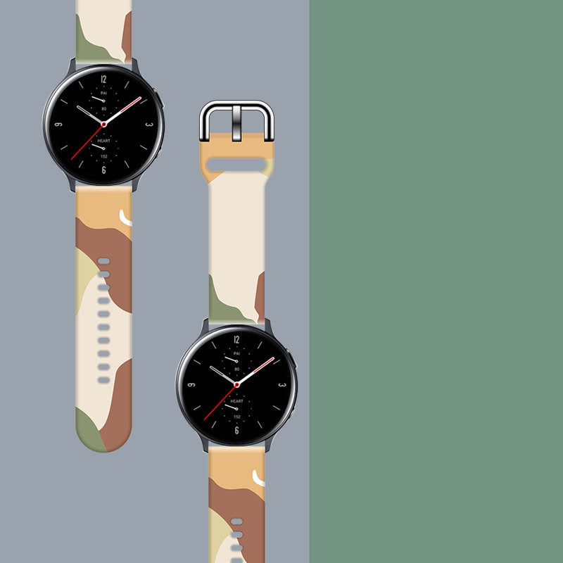 Strap Moro for Samsung Galaxy Watch 40 / 41 / 42 / 43 / 44 mm silicone bracelet watch band - pattern 16 — Hurtel