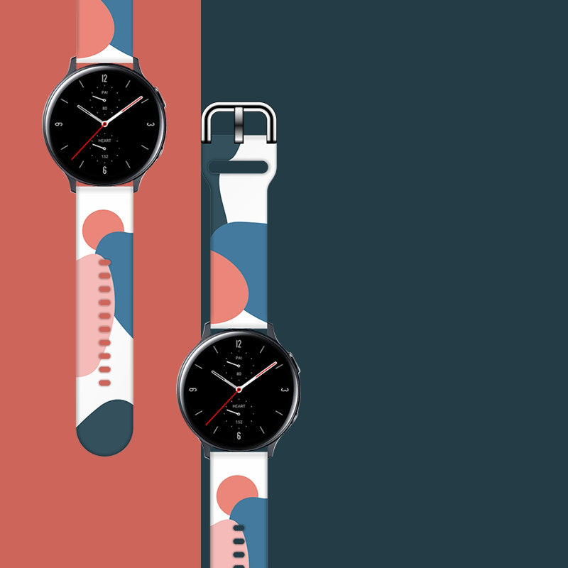 Strap Moro for Samsung Galaxy Watch 45 / 46 / 47 mm silicone bracelet watch band - pattern 10 — Hurtel