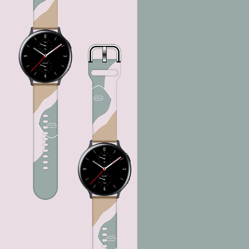 Strap Moro for Samsung Galaxy Watch 45 / 46 / 47 mm silicone bracelet watch band - pattern 17 — Hurtel