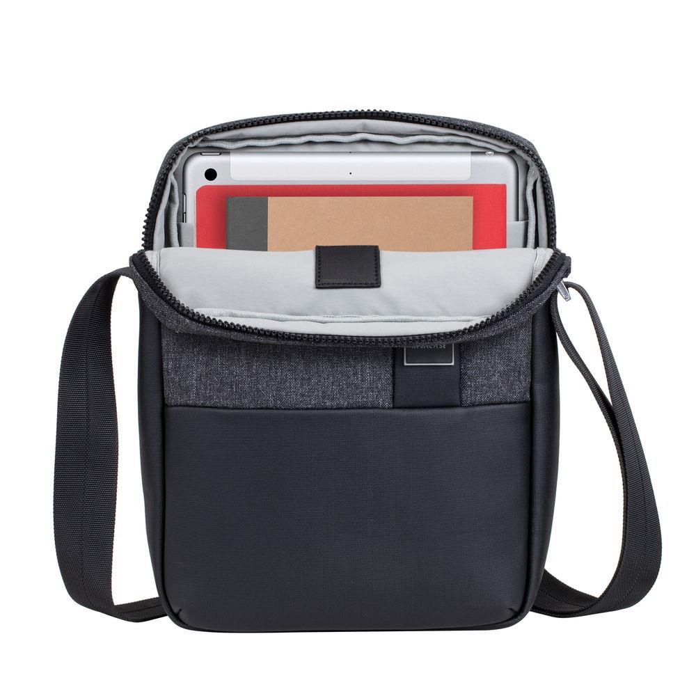 TABLET CASE CROSSBODY 11"/8811 BLACK MELANGE RIVACASE
