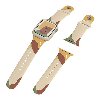 Silicone Strap Moro Watch Bracelet Band for Apple Watch 42 / 44 / 45 / 49 mm - Pattern 1 — Hurtel