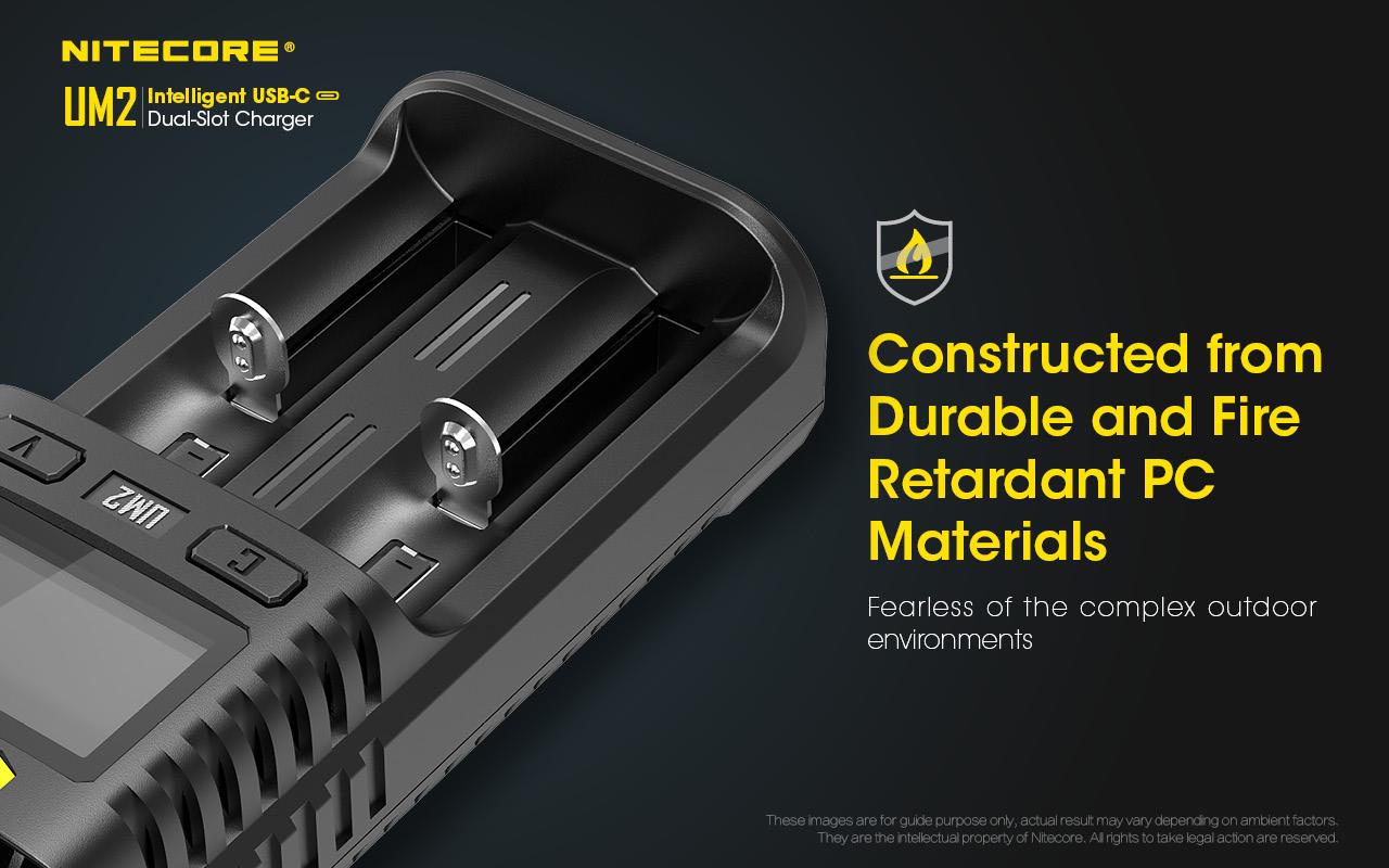 BATTERY CHARGER 2-SLOT/UM2 NITECORE