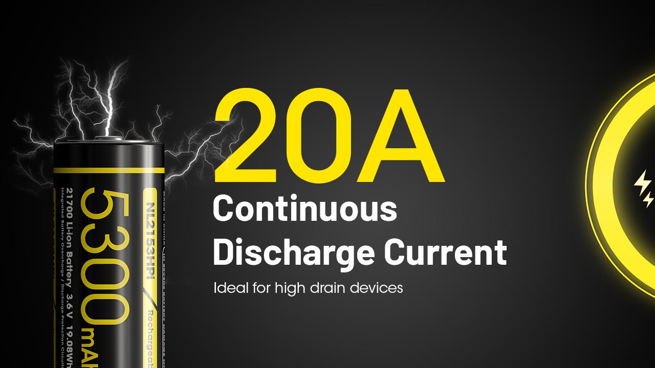 BATTERY RECH. LI-ION 3.6V/NL2153HPI(5300MAH) NITECORE