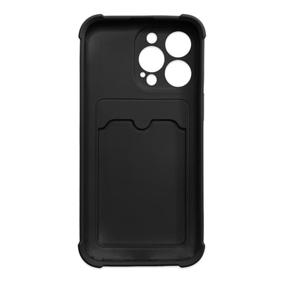 Card Armor Case Pouch Cover for iPhone 13 Mini Card Wallet Silicone Air Bag Armor Black — Hurtel