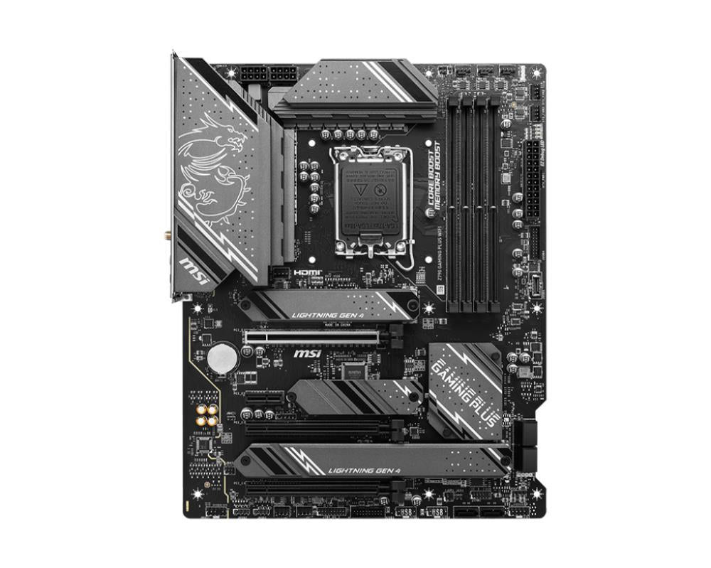 Mainboard MSI Intel Z790 LGA1700 ATX Memory DDR5 Memory slots 4 1xPCI-Express 1x 3xPCI-Express 16x 4xM.2 1xHDMI 1xDisplayPort 4xUSB 2.0 3xUSB 3.2 1xUSB-C 1xPS/2 6xAudio port Z790GAMINGPLUSWIFI