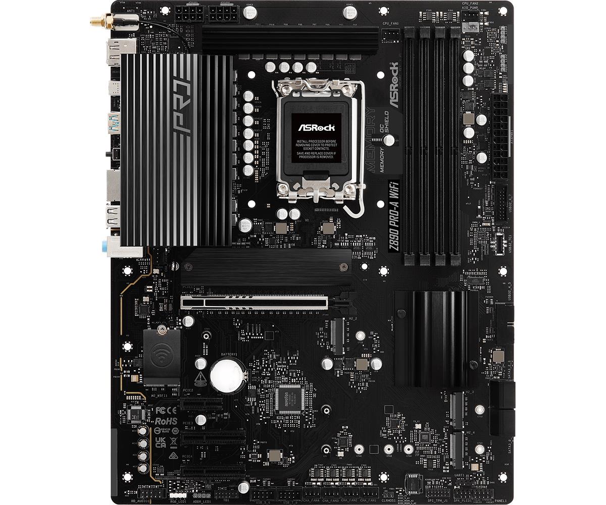 Mainboard ASROCK Intel Z890 LGA1851 ATX Memory DDR5 Memory slots 4 Z890PRO-AWIFI