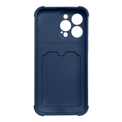 Card Armor Case Pouch Cover For Samsung Galaxy A22 4G Card Wallet Silicone Armor Cover Air Bag Navy Blue — Hurtel