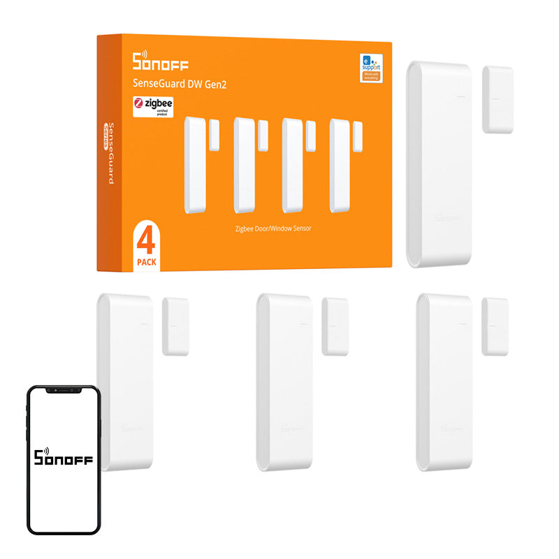 SONOFF SNZB-04PR2 Window and Door Sensor, 4-Pack - Image 1