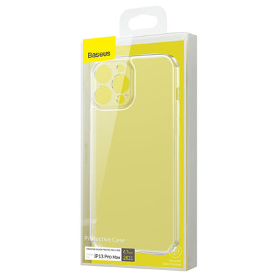 Baseus Frosted Glass Case Cover for iPhone 13 Pro Max Hard Cover with Gel Frame Transparent (ARWS000202)