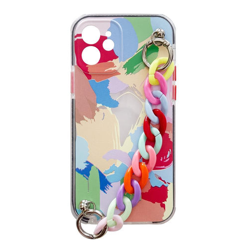 Color Chain Case gel flexible elastic case cover with a chain pendant for iPhone 13 Pro multicolour (4) — Hurtel