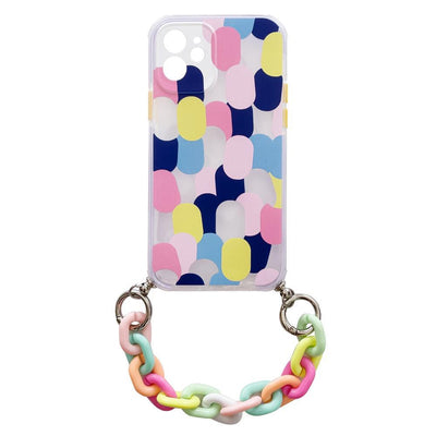 Color Chain Case gel flexible elastic case cover with a chain pendant for Samsung Galaxy A22 4G multicolour (1) — Hurtel