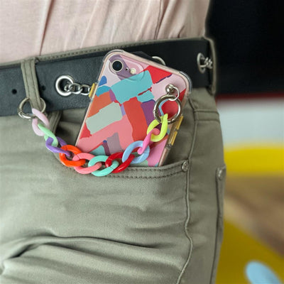 Color Chain Case gel flexible elastic case cover with a chain pendant for Samsung Galaxy A32 4G multicolour (1) — Hurtel