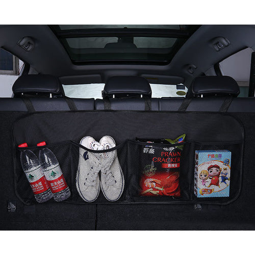Car organizer for the rear seat backrest for the trunk black — Hurtel