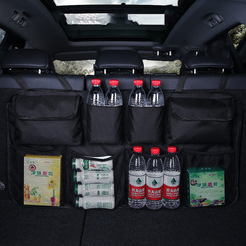 Car organizer for the rear seat backrest for the trunk black — Hurtel