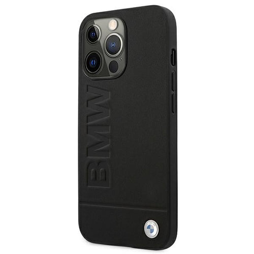 BMW Signature Logo Imprint Case for iPhone 13 Pro Max - Black