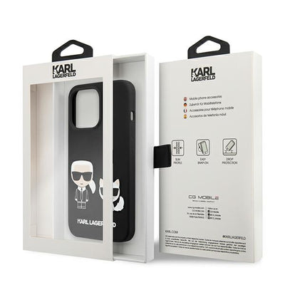 Karl Lagerfeld KLHCP13LSSKCK iPhone 13 Pro / 13 6.1" hardcase black/black Silicone Karl & Choupette