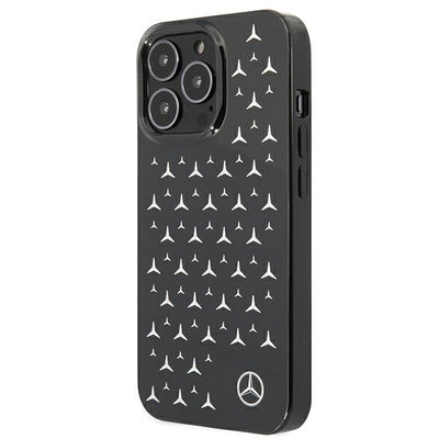 Mercedes Silver Stars Pattern Case for iPhone 13 Pro / iPhone 13 - Black