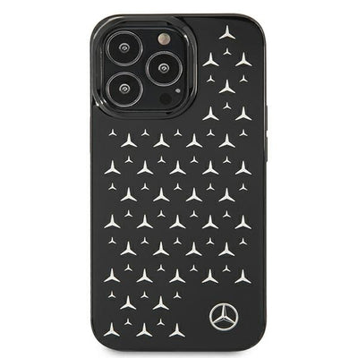 Mercedes Silver Stars Pattern Case for iPhone 13 Pro / iPhone 13 - Black