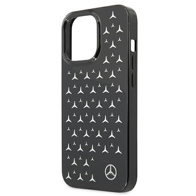 Mercedes Silver Stars Pattern Case for iPhone 13 Pro / iPhone 13 - Black