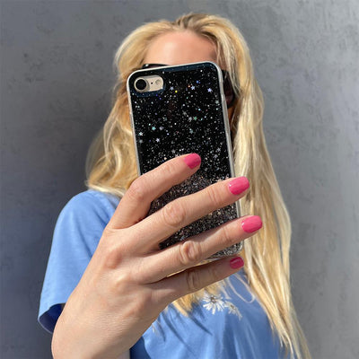 Star Glitter Shining Cover for iPhone 13 Pro black — Hurtel