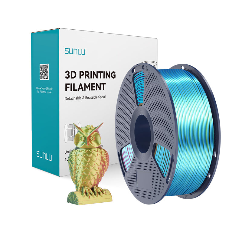Sunlu PLA+ Silk Tri-Color Filament (red, yellow, and green) - Image 1