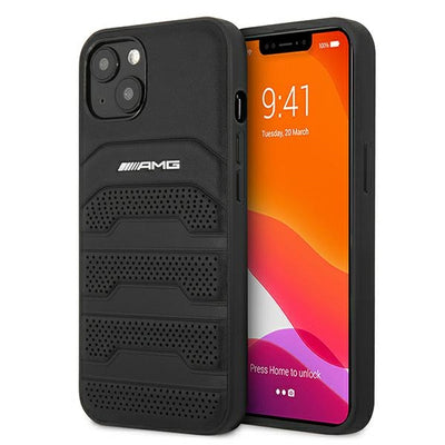 AMG Leather Debossed Lines case for iPhone 13 mini - black — Mercedes