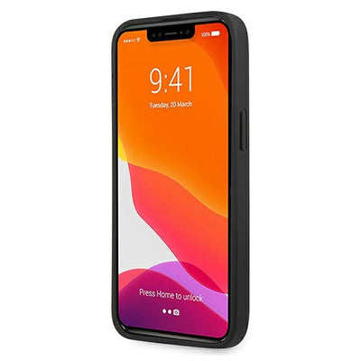 AMG AMHCP13XGSEBK iPhone 13 Pro Max 6,7" czarny/black hardcase Leather Debossed Lines — Mercedes
