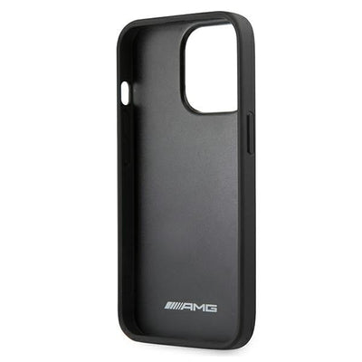 AMG AMHCP13XGSEBK iPhone 13 Pro Max 6,7" czarny/black hardcase Leather Debossed Lines — Mercedes