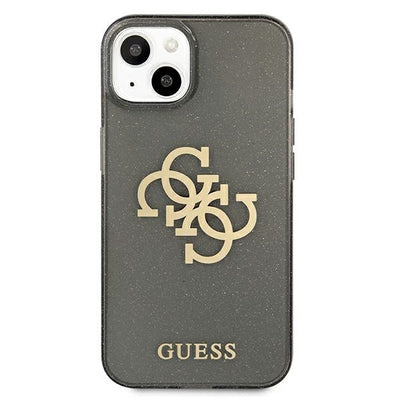 Guess GUHCP13SPCUGL4GBK iPhone 13 mini 5.4" black/black hard case Glitter 4G Big Logo