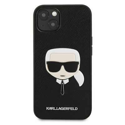 Karl Lagerfeld KLHCP13SSAKHBK iPhone 13 mini 5,4" czarny/black hardcase Saffiano Ikonik Karl's Head