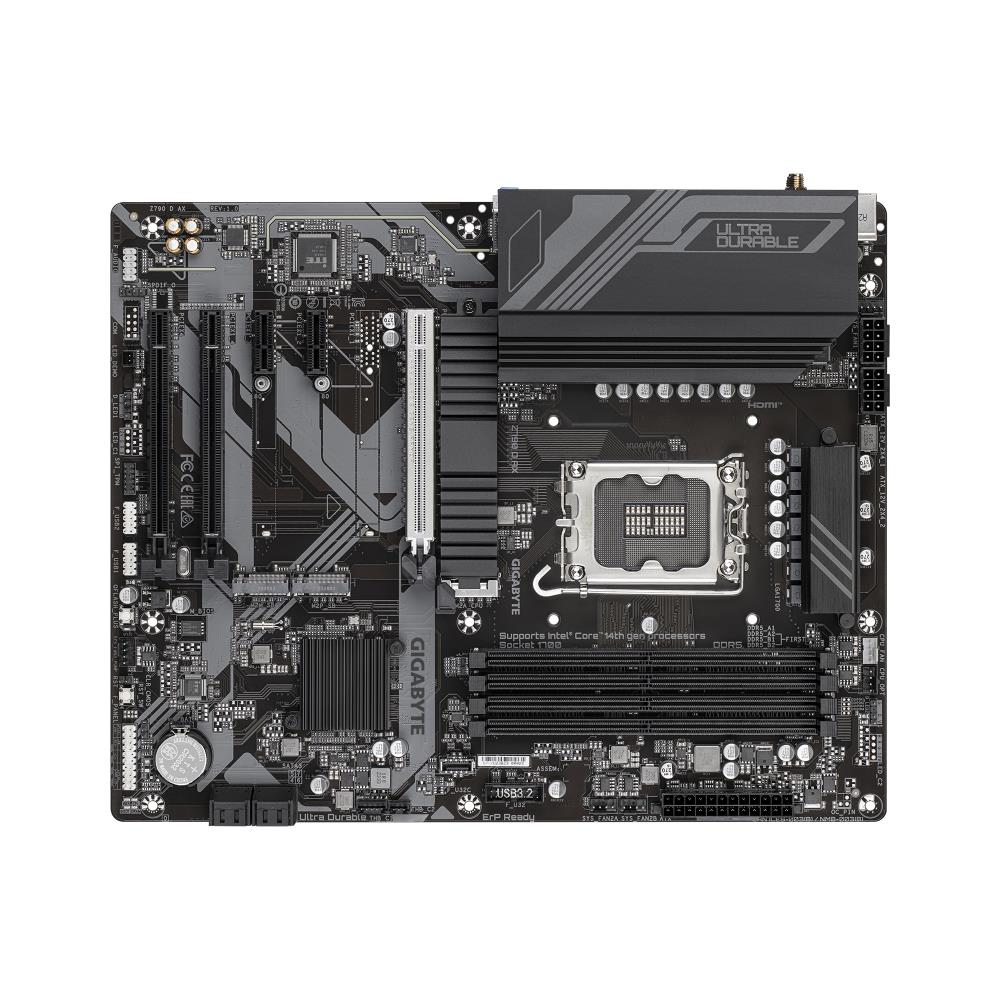 Mainboard GIGABYTE Intel Z790 LGA1700 ATX Memory DDR5 Memory slots 4 2xPCI-Express 3.0 1x 1xPCI-Express 3.0 16x 1xPCI-Express 4.0 16x 1xPCI-Express 5.0 16x 3xM.2 1xHDMI 1xDisplayPort 2xUSB 2.0 5xUSB 3.2 1xUSB-C 1xPS/2 1xRJ45 3xAudio port Z790DAX