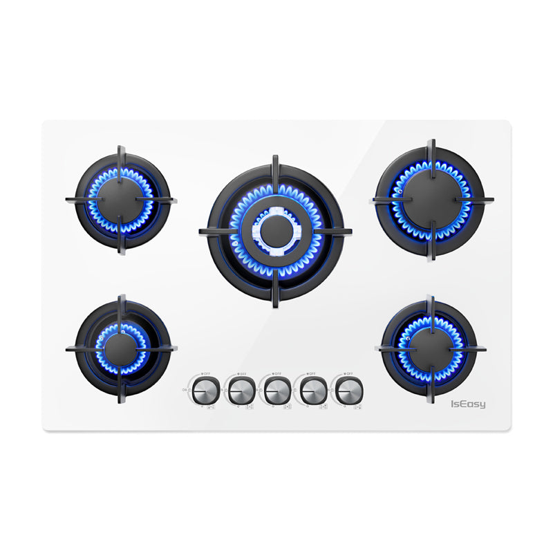 ISEASY MGBG-775 gas hob with 5 burners (white) - Image 2