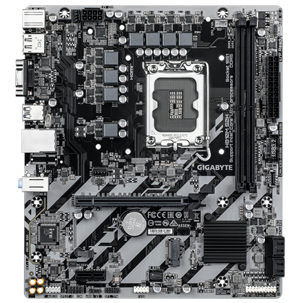 Gigabyte H810M S2H | Processor family Intel | Processor socket LGA1851 | DDR5 | Supported hard disk drive interfaces M.2