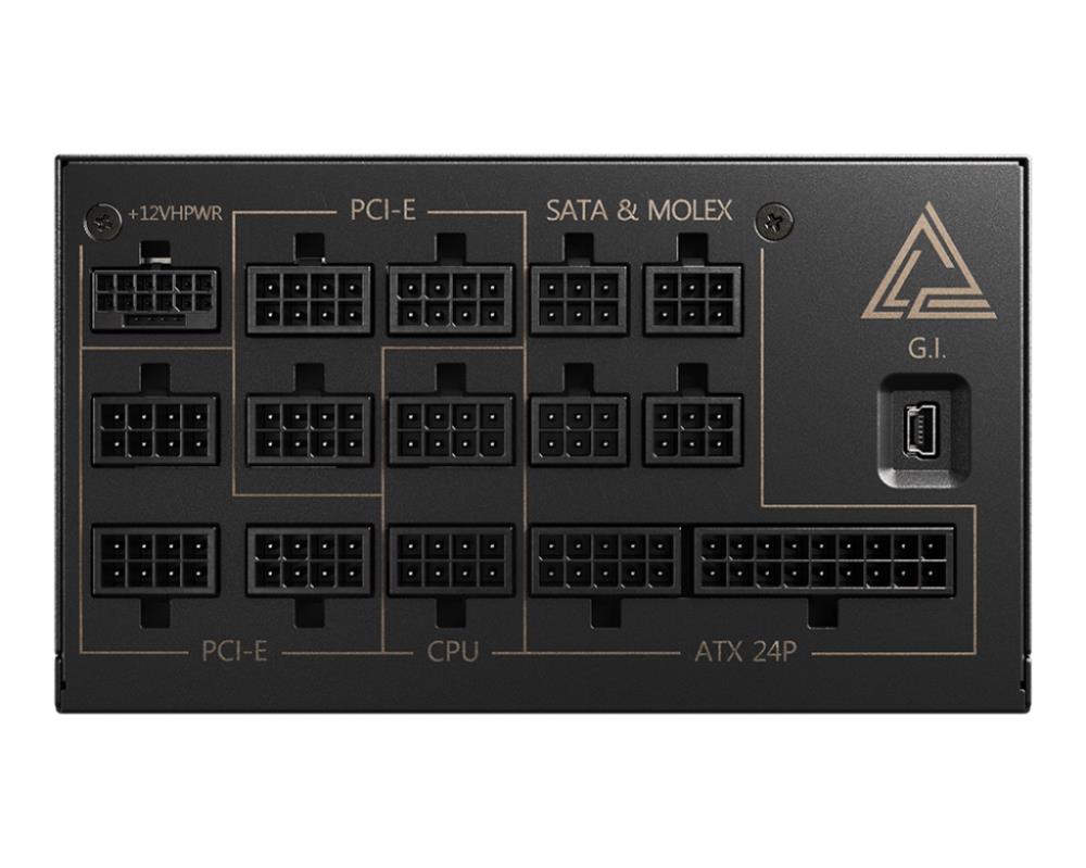 Power Supply MSI 1300 Watts Efficiency 80 PLUS PLATINIUM PFC Active MEGAI1300PPCIE5