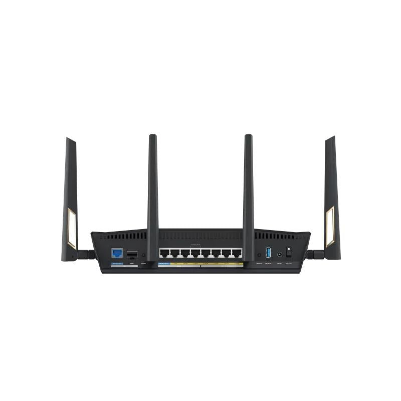 Wireless Router ASUS Wireless Router 7200 Mbps Mesh Wi-Fi 5 Wi-Fi 6 Wi-Fi 7 IEEE 802.11a IEEE 802.11a/g IEEE 802.11g IEEE 802.11n IEEE 802.11ac IEEE 802.11ax 3x10/100/1000M 1x2.5GbE Number of antennas 4 RT-BE88U