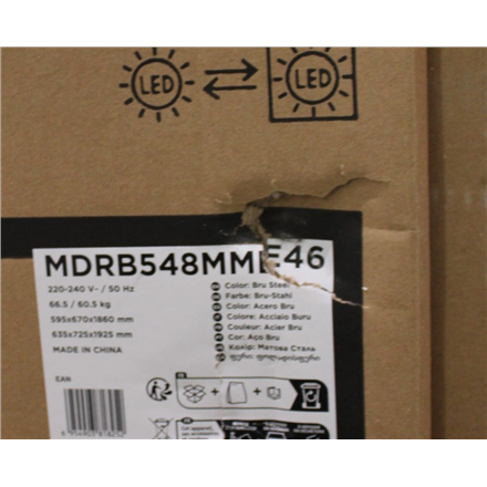 SALE OUT. Midea MDRB548MME46 Refrigerator, E, Freestanding, Combi, Height 186 cm, Fridge net 271L, Freezer net 130L, Gre