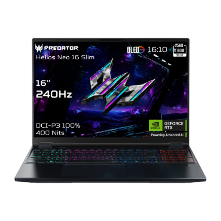 Acer | Predator Helios Neo 16S AI PHN16S-71-7556 | Abyssal Black | 16 " | OLED | WQXGA | 2560 x 1600 pixels | Intel Core