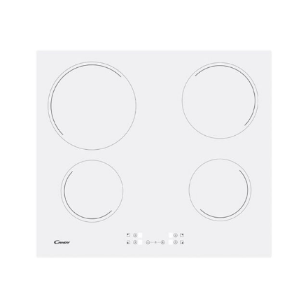 Candy | Hob | CH64CCW | Vitroceramic | Number of burners/cooking zones 4 | Touch | White