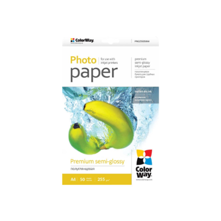 ColorWay Photo Paper, 50 sheets | Premium Semi-Glossy | 255 g/m² | A4