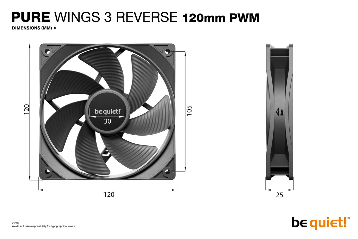 CASE FAN 120MM PURE WINGS 3/PWM 3-PACK BL137 BE QUIET