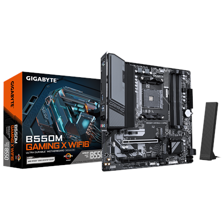 Gigabyte B550M GAMING X WIFI6 | Processor family AMD | Processor socket AM4 | DDR4 DIMM | Supported hard disk drive inte