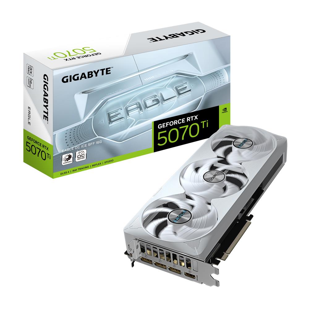 Graphics Card GIGABYTE NVIDIA GeForce RTX 5070 Ti 16 GB GDDR7 256 bit PCIE 5.0 16x Triple slot Fansink 1xHDMI 3xDisplayPort N507TEAGLEOCICE-16GD1.0
