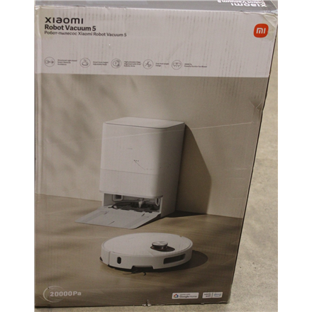 SALE OUT. Xiaomi Robot Vacuum 5 EU | Xiaomi Robot Vacuum 5 EU | Wet&Dry | 5200 mAh | Dust capacity 2.5 L | 20000 Pa | Wh