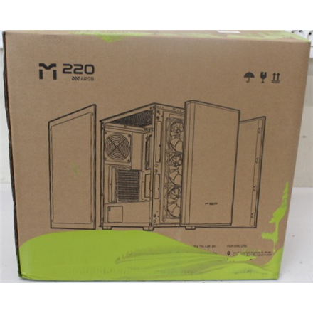 SALE OUT. FSP M220-BA ATX Mid Tower, USB 3.0x1, USB 2.0x2, 120mm ARGBx3 | FSP Case | M220-BA | Mid Tower | Black | DAMAG